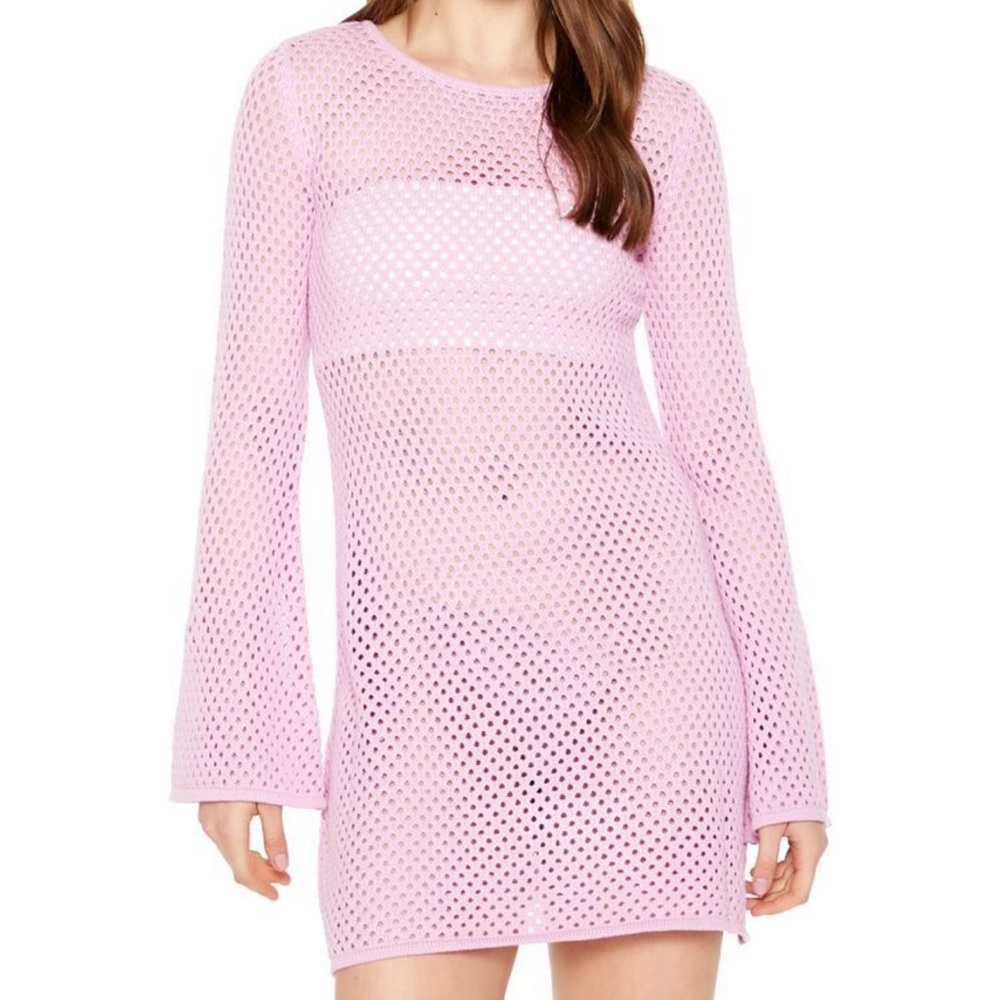 Forever 21 Pink Crochet Mini Dress
